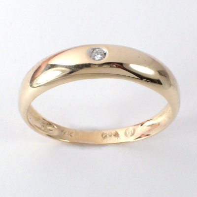 14k Gold Diamond Band R352 14k Gold Diamond Band R352