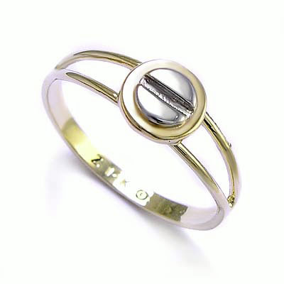 14K Two Tone Gold  Design Ring R321