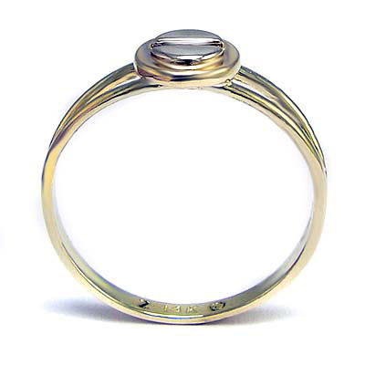 14K Two Tone Gold  Design Ring R321