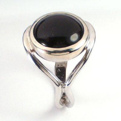 14k Gold Black Onyx Ring R323