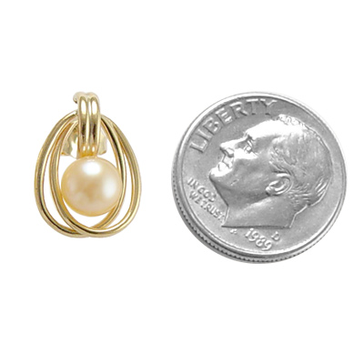 Pink Pearl Earrings 14k Gold E372