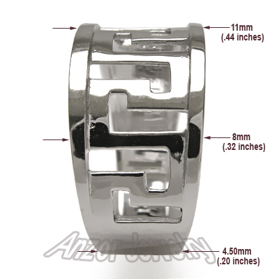 14k Gold Greek Key Ring R292