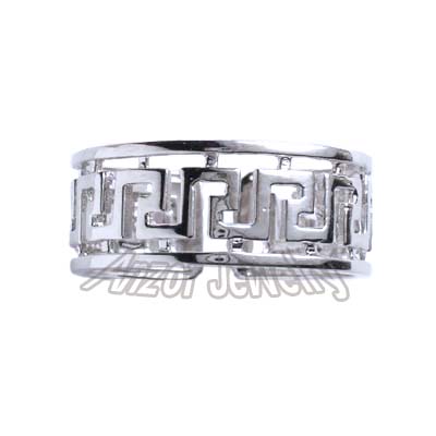 14k Gold Greek Key Ring R293