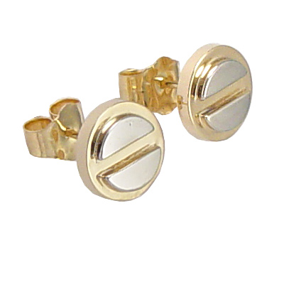14K Gold Design Handmade Studs earrings E370