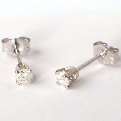 14k Gold Diamond Studs 1/3CT. E343
