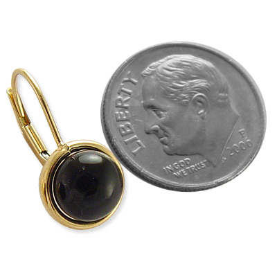 14k Gold Black Onyx Earrings E332