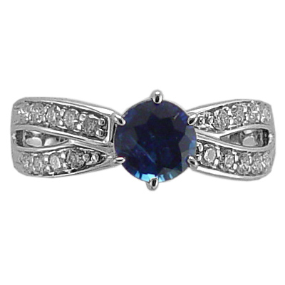Ceylon Sapphire and Diamond Anniversary Ring 18k R950