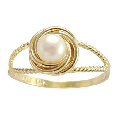 14k Love knot Rings R955