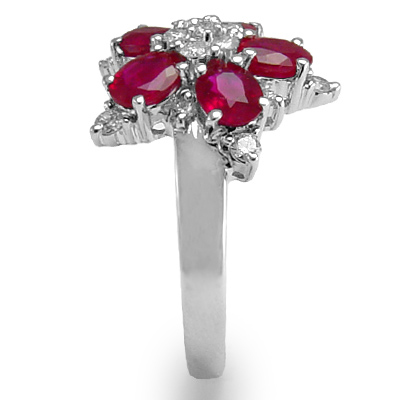18k White Gold Ruby Diamond Ring R974 18k White Gold Ruby Diamond Ring R974
