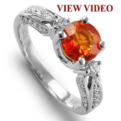 18k White Gold Sapphire Diamond Ring R975 18k White Gold Sapphire Diamond Ring R975