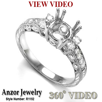10k White Gold Diamond Ring R1152