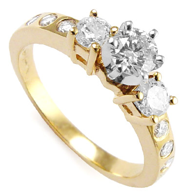 14k Two Tone Diamond Engagement Ring R992 14k Two Tone Diamond Engagement Ring R992