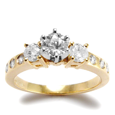 14k Two Tone Diamond Engagement Ring R992 14k Two Tone Diamond Engagement Ring R992