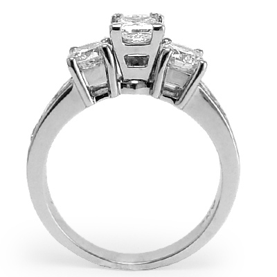 14k White Gold Princess Diamond Ring R990