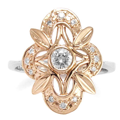 Russian Style Diamond Ring 585 14k R1002 Russian Style Diamond Ring 585 14k R1002