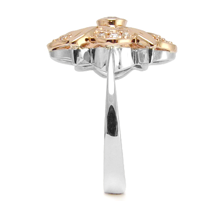 Russian Style Diamond Ring 585 14k R1002 Russian Style Diamond Ring 585 14k R1002