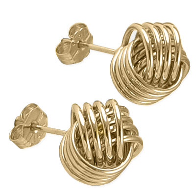 10k Gold Love Knot Studs E806