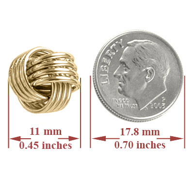 10k Gold Love Knot Studs E806