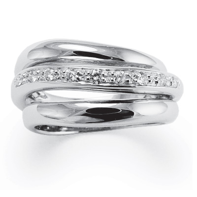 14k White Gold Genuine Diamond Anniversary Ring #R1003 14k White Gold Genuine Diamond Anniversary Ring #R1003