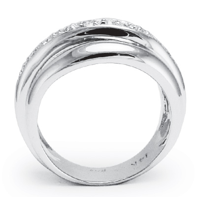 14k White Gold Genuine Diamond Anniversary Ring #R1003 14k White Gold Genuine Diamond Anniversary Ring #R1003