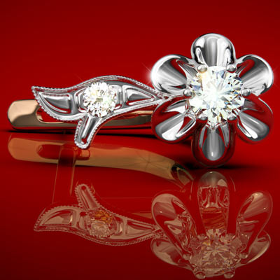 Russian style diamond earrings 14k 585 E805