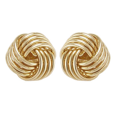 10k Gold Love Knot Studs E807