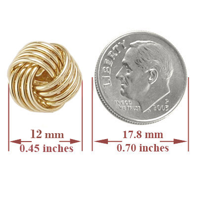 10k Gold Love Knot Studs E807