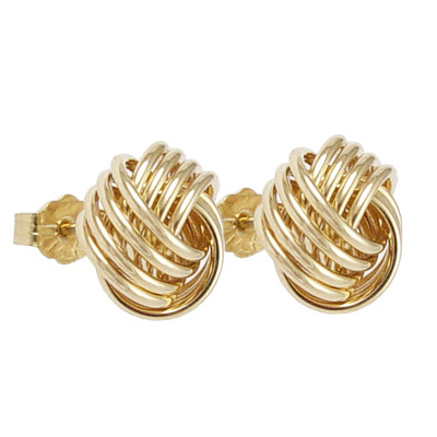10k Gold Love Knot Studs E807