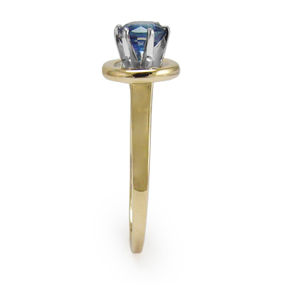 14k Two-Tone Gold Sapphire  Ring r1014