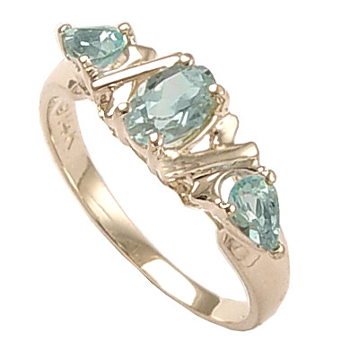 14k Rose Gold Aquamarine Ring 1ct. R1030