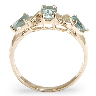 14k Rose Gold Aquamarine Ring 1ct. R1030