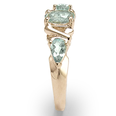 14k Rose Gold Aquamarine Ring 1ct. R1030