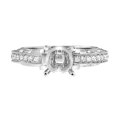 18k White Gold Diamond Setting Ring R1035
