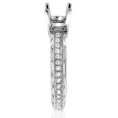 18k White Gold Diamond Setting Ring R1035
