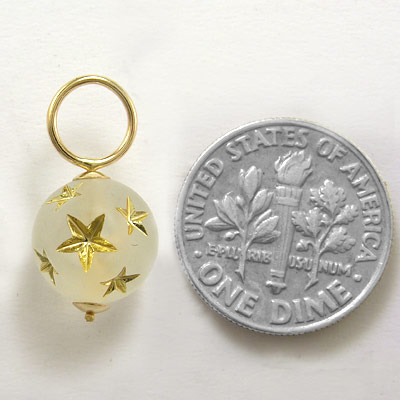 14k Gold Star Bead Charms E828 14k Gold Star Bead Charms E828