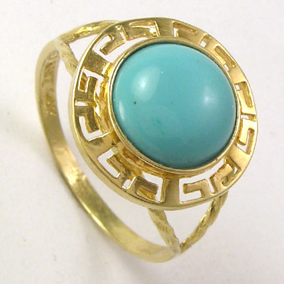 14k Gold Turquoise Ring R1048 14k Gold Turquoise Ring R1048
