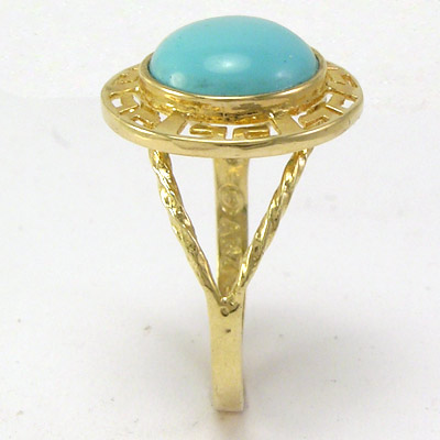 14k Gold Turquoise Ring R1048 14k Gold Turquoise Ring R1048