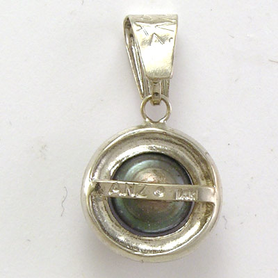14k White Gold Pearl Pendant P428