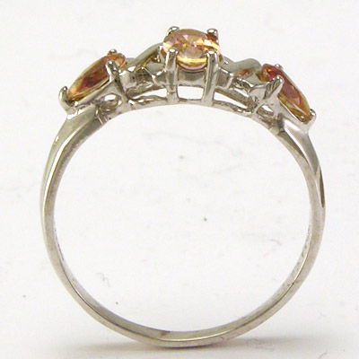 14k White Gold Brown Topaz Ring R1050