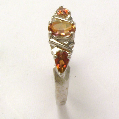 14k White Gold Brown Topaz Ring R1050