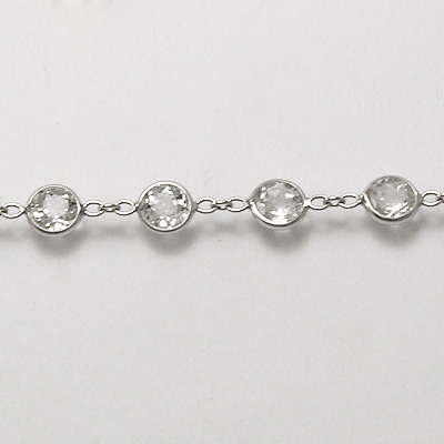 14k White Gold Topaz Bracelet B210