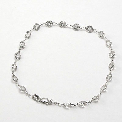 14k White Gold Topaz Bracelet B210
