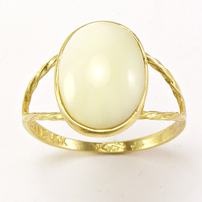 18k Gold Mother of Pearl Ring R1064