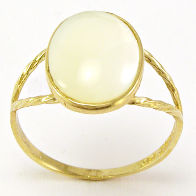 18k Gold Mother of Pearl Ring R1064