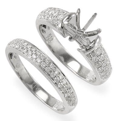 18k Gold Diamond Engagement Ring R1054