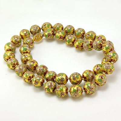 Cloisonne Bead Necklace N228 Cloisonne Bead Necklace N228