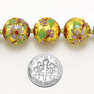 Cloisonne Bead Necklace N228 Cloisonne Bead Necklace N228