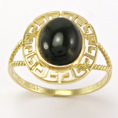 14k Gold Greek Onyx Ring R1065 14k Gold Greek Onyx Ring R1065