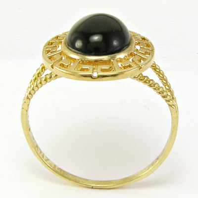 14k Gold Greek Onyx Ring R1065 14k Gold Greek Onyx Ring R1065