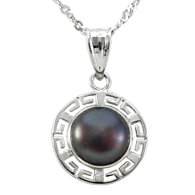 14k White Gold Pendant Necklace 18" P451